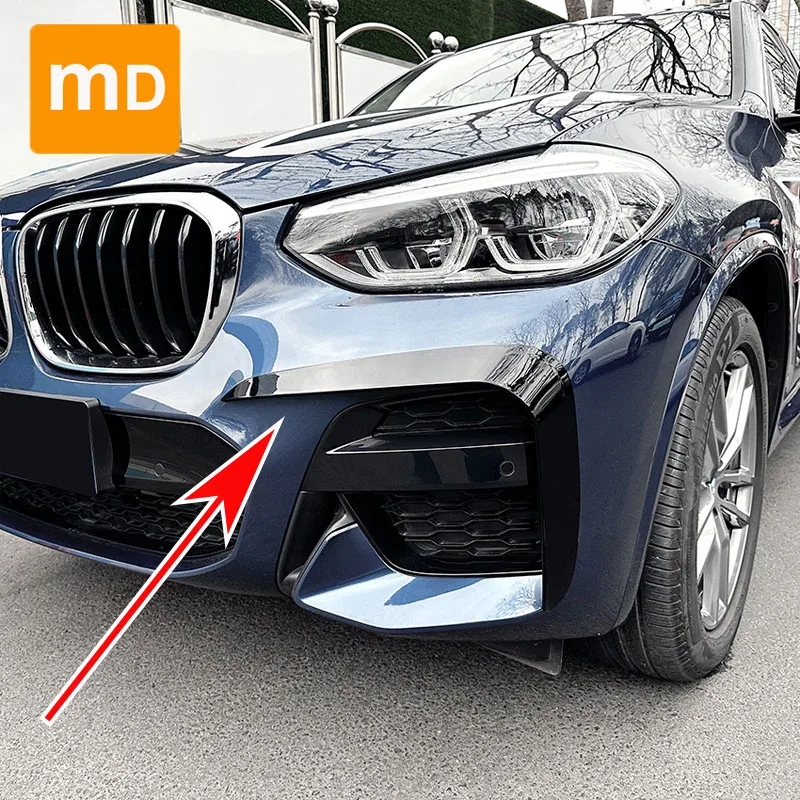 

Для BMW X3/X4/G01/G02 2018-2021 м, спортивный глянцевый черный бампер, спойлер, сплиттер, комплект кузова, обшивка, автомобильные аксессуары, обновление