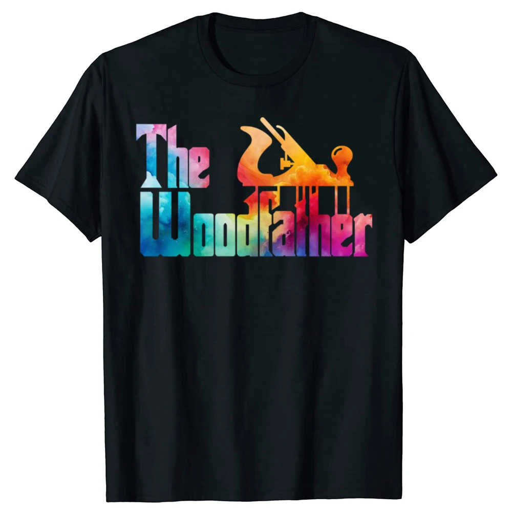 The Woodfather Carpentry Carpenter Definition Woodworking T-Shirts aus Baumwolle, Geschenke für Herren, modisches, lässiges, lockeres, übergroßes T-Shirt