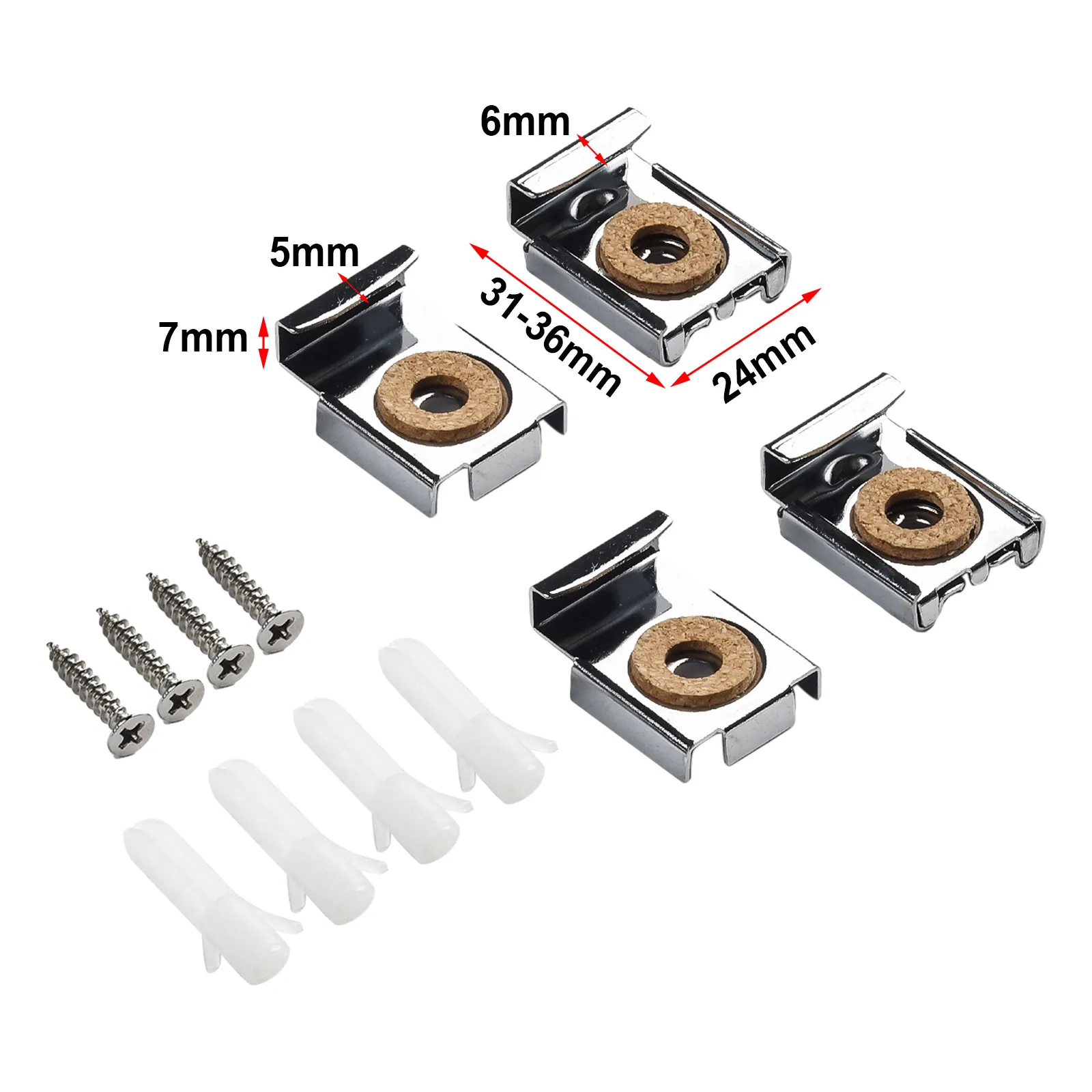 

Frameless Unframed Bathroom Mirror Glass Wall Hanging Fixing Kit Clips Chrome Wall Brackets Clamps Hardware Screws Set