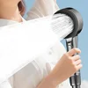 Massage Shower Head Adjustable 4 Mode One Key Stop Bathroom Filter High-pressure Water-saving Shower Mixer Nozzles Accessories 1