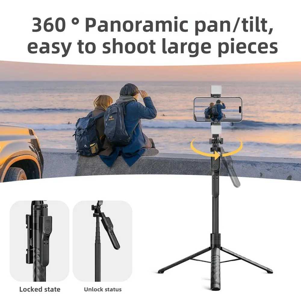 Bluetooth Selfie Stick K28 Handheld Stabilizer Stand for Mobile Phone Lighting Compensation Live Broadcast Tripod Universal
