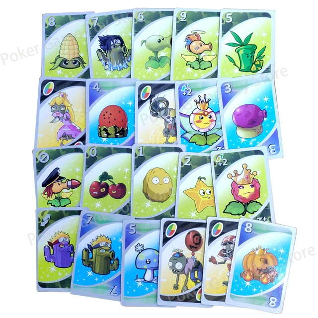 Board Game UNO Plants Vs Zombies Unos Card Gamed Gargantuar Pirate Zombie Table Games Playing Card Toy for Kids Children Gifts 5