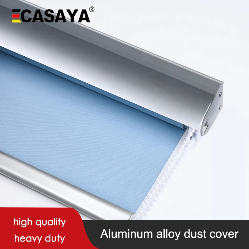 

CASAYA High Quality Roller Blinds with Silver Dust Cover Easy Cleaning Blackout Window Roller Shades for Office Custom Size