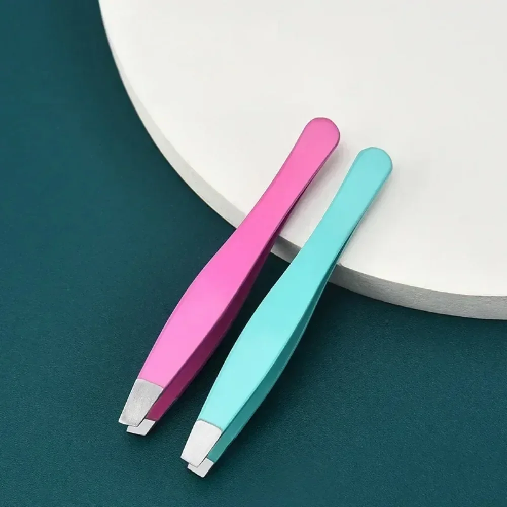 1 Pc Colorful Eyebrow Tweezer Stainless Steel Hair Removal Clip for Eyelash Extension Tweezer Professional Makeup Beauty Tools