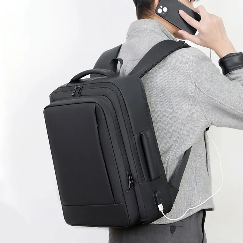 Metro Campus Pro Backpack - Expandable Business Laptop Bag for Men (Sleek Water-Resistant Commuter Organizer)