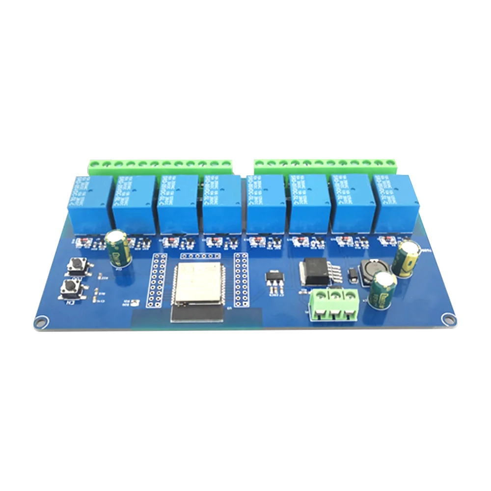 8-Channel WiFi Relay Module with 12V Smart Home Remote Control and Phone App Integration