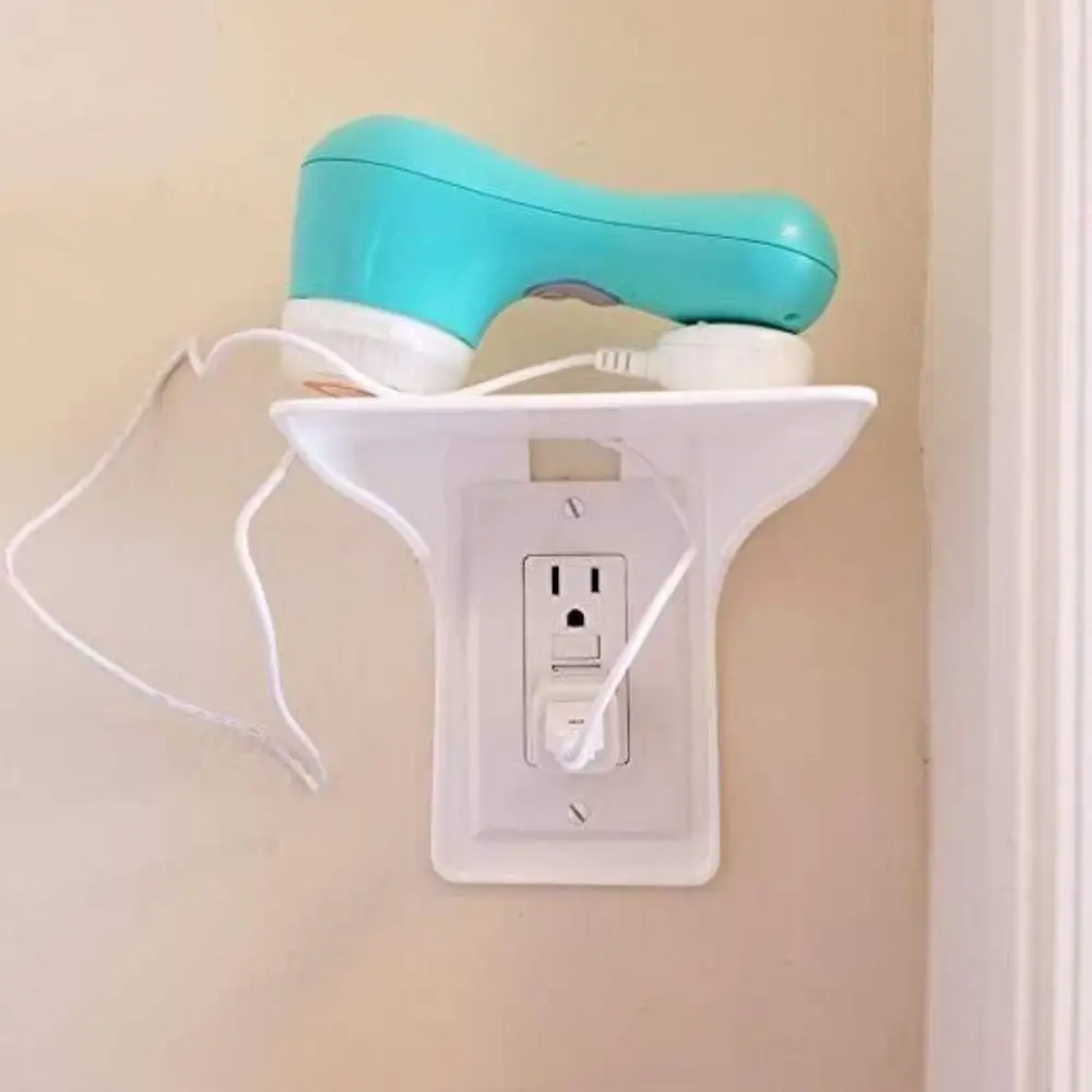 Wall Outlet Shelf Convenient Sturdy Mobile Phone Charging Holder Cable Usb Rack For Bathrooms Kitchens Living Rooms