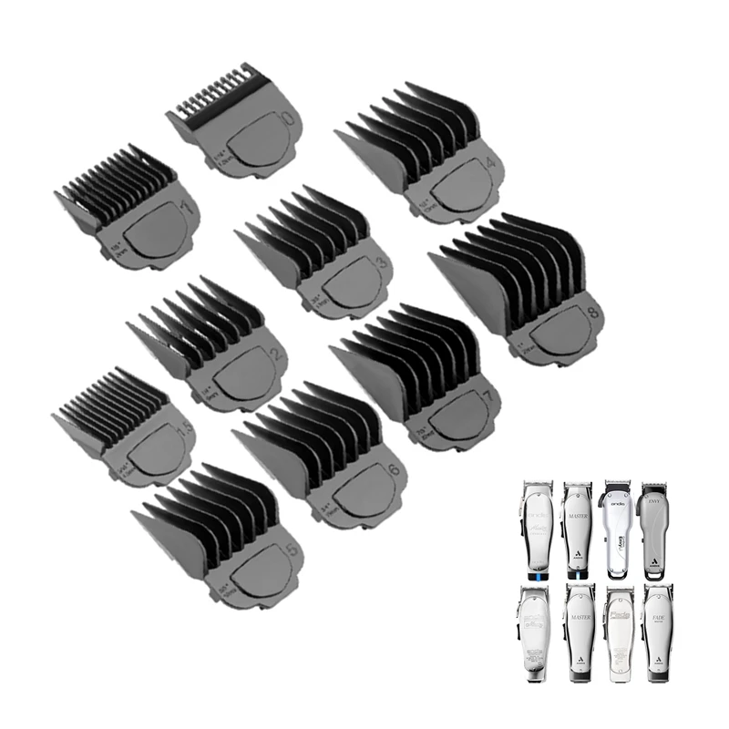 10pcs Magnetic Guards Guide Comb For Andis Master Hair Clipper 73000 74000 04710 04603 01557 24565 04775 12470 66215 66740 12660