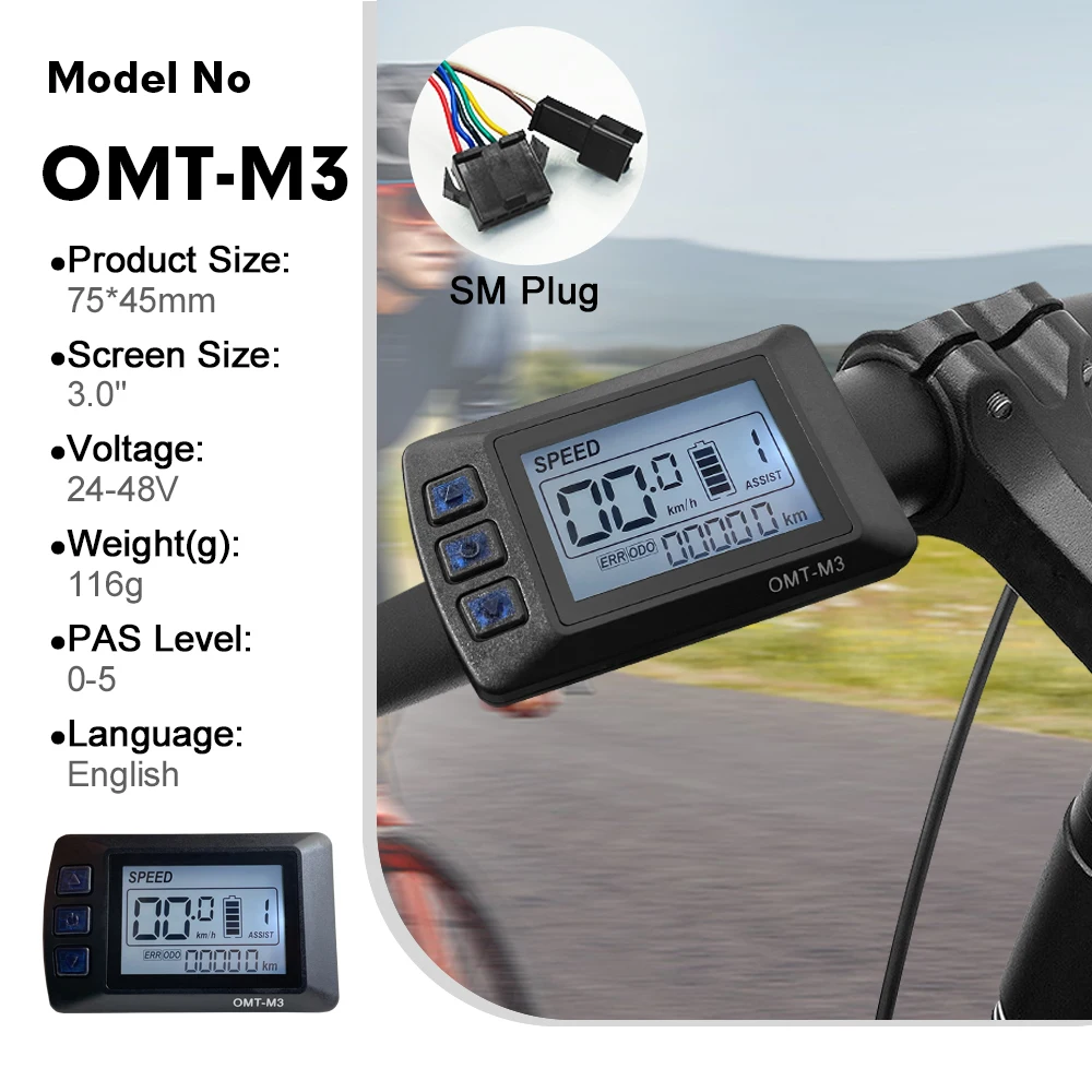 E Bike Display XBERSTAR E-Bike LCD Display Meter 24V 36V 48V 60V