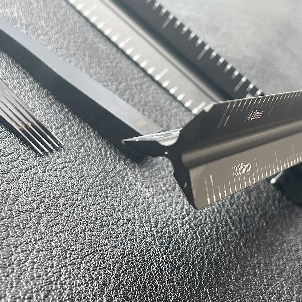 BOWEN Triangular Ruler Aluminium Alloy Professional Leather Chopping Distance Ruler DIY Handmade Leathercraft Auxiliary Tools