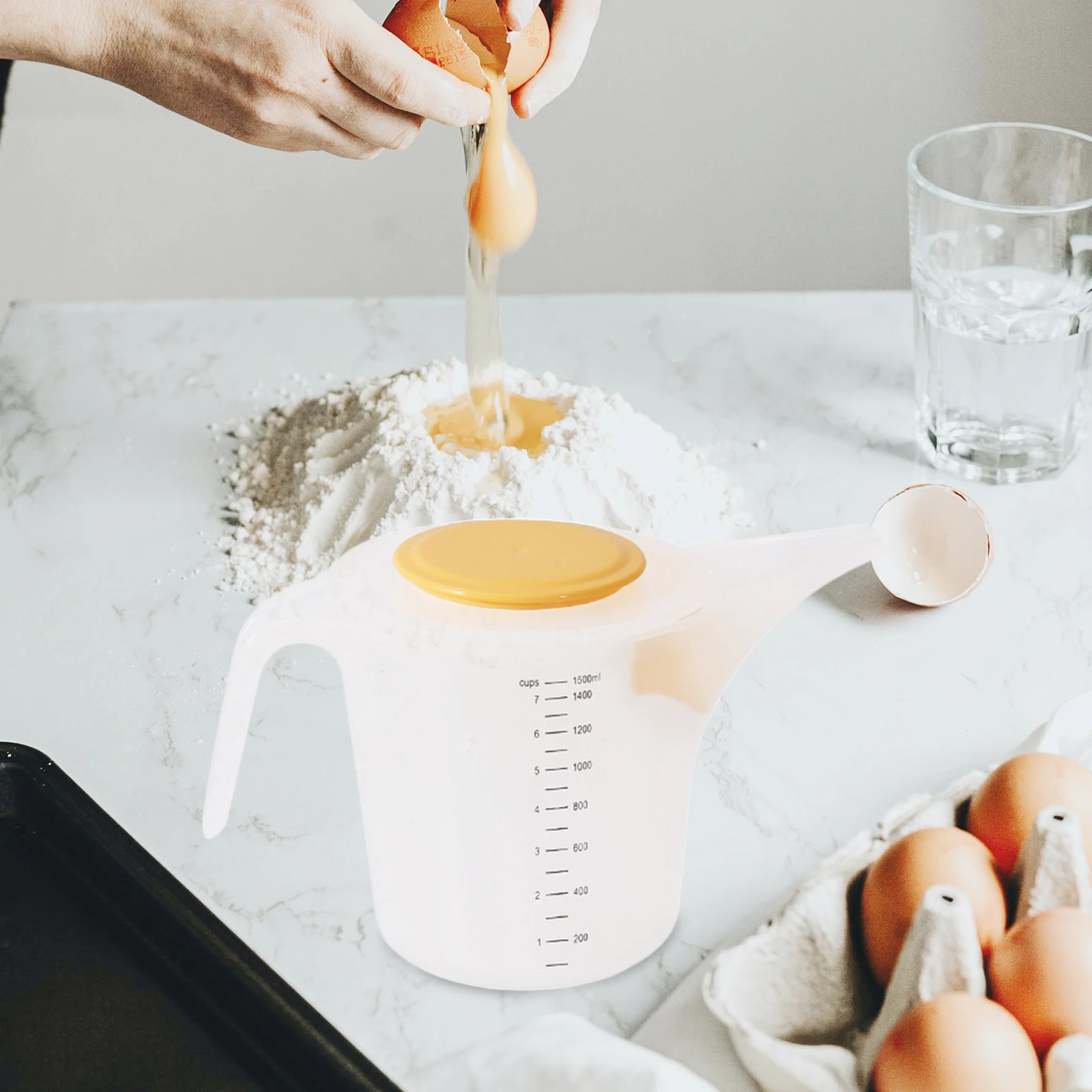 Kitchen Measuring Cup 1.5L Reusable Multifunctional with Scale Pouring Cup for Bakery Party Kitchen Tools Restaurant Cooking
