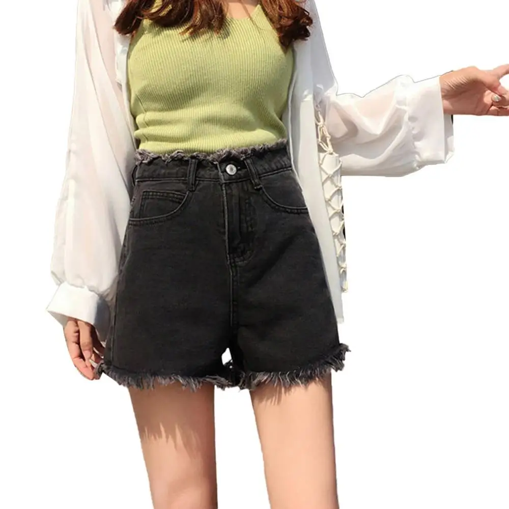 

2024 Women Cotton shorts Summer Casual Solid Two Pockets shorts high waist loose shorts for girls Soft Cool female pants