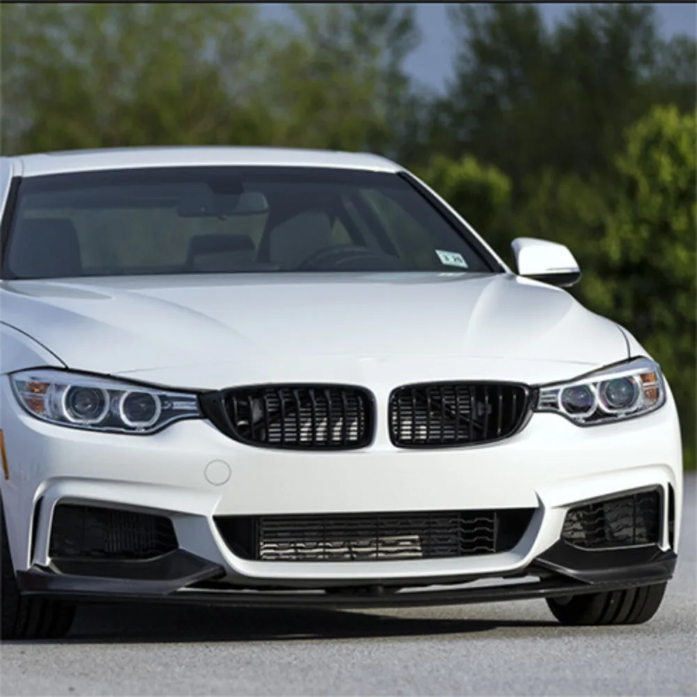 카본 파이버 스타일 자동차 프론트 범퍼 립 스플리터 & 하단 립 키트 (BMW 4 시리즈 F32 F33 F36 M 스포츠 2014-2020 용)