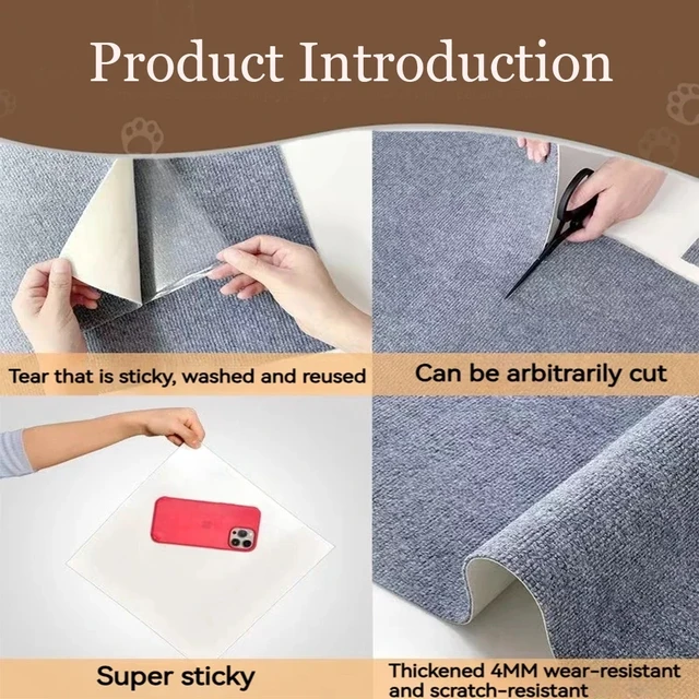 Anti Cat Scratch Sofa DIY Cats Scratch Board Sofa Protection Paws Sharpen Trimmable Self-adhesive Carpet Cats Scratch Board 4