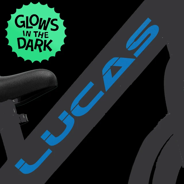 Decorative Bike Frame Decal, Custom Name Label Sticker, Glow in