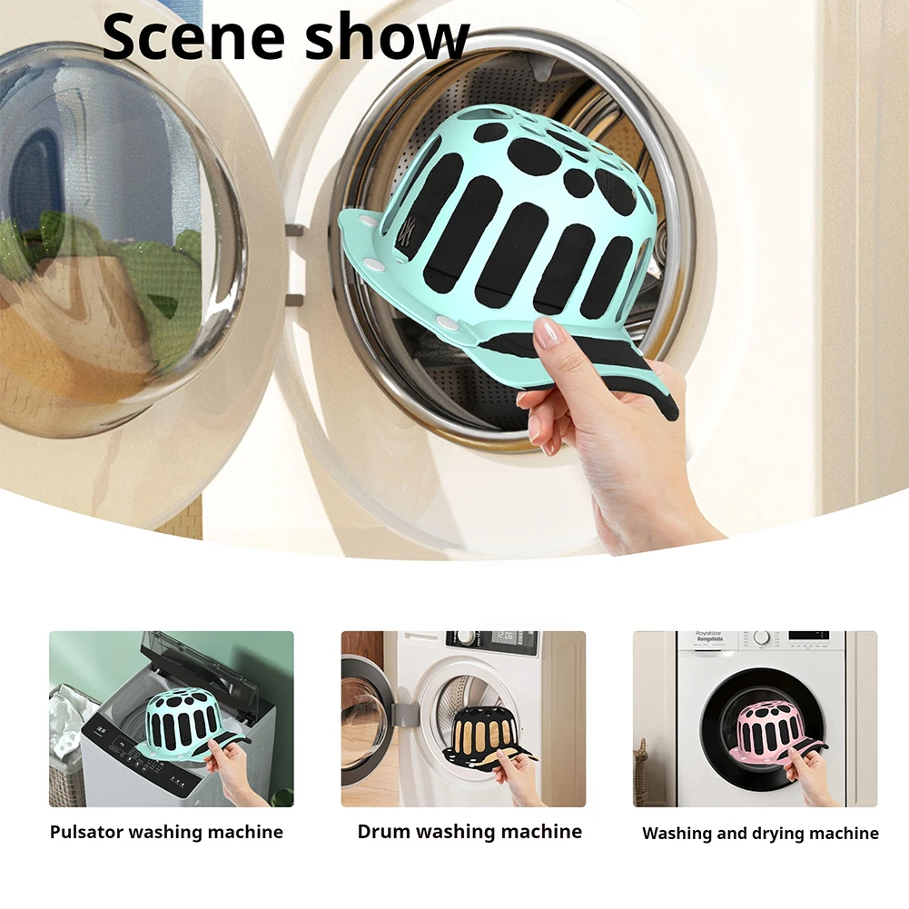 Hat Washer Cage Baseball Cap Washer Frame Silicone Baseball Hat Cleaning Protector Cap Washing Frame for Curved Hats