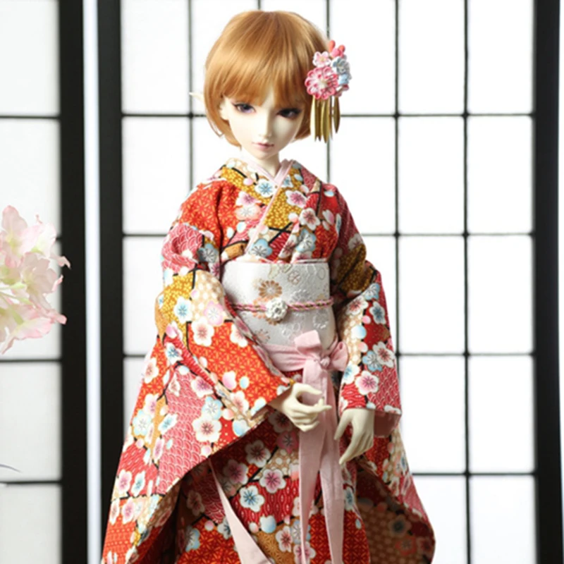 

1/6 1/4 1/3 старинный костюм BJD одежда Furisode кимоно наряд для YOSD MSD SD13 большой девочки SSDF ID75 аксессуары для кукол дяди C2203