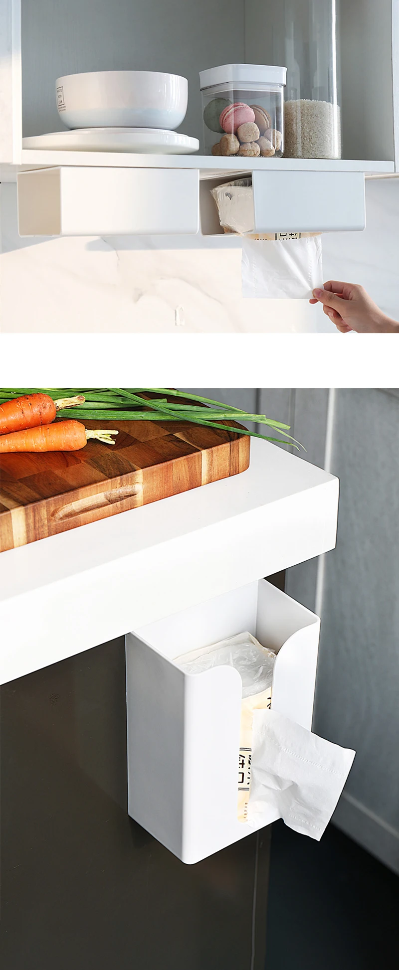 Mehrzweck Tissue Box Rechteckige Tissue Lagerung Box Badezimmer Wand Montiert Wc Papier Fall Desktop Serviette Box Badezimmer Box – Detail 7