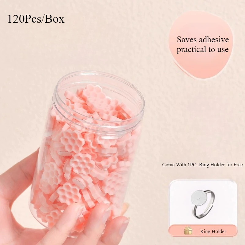 120 Teile/schachtel Selbstklebende Wimpern Verlängerung Kleber Tassen Verzögerung Tasse Pfropfen Wimpern Make-Up-Tool Tattoo Kleber Pigment Tassen – Detail 1