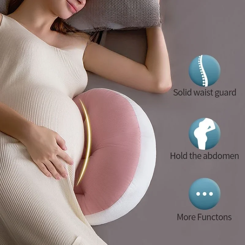 Ergonomic Maternity Pillow U-Shaped Pregnancy Support Cushion with Lumbar Protection for Belly & Back Relief Pregnant Women Care