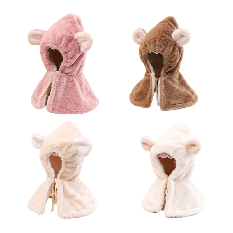 

Soft & Warm Hat Scarf Combo Children Earflap Hat with Scarf set for Boys Girls
