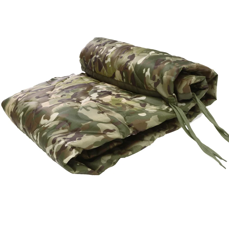 Tactical Poncho Liner Camouflage Water Repellent Woobie Quilted Blanket Suitable for Camping, Shooting Hunting 2