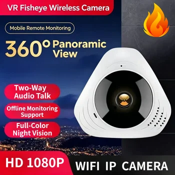 360° Wifi Panoramic Camera 1080P HD Security Protection Fisheye IP Cam Smart Home Night Vision CCTV Small Surveillance Camcorder 1
