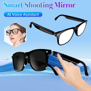 Smart Glasses AI Voice Assistant Outdoor Sport Glasses with Camera Remote Shooting Open Ear Sound Mic & Speakers for Men & Woman 1