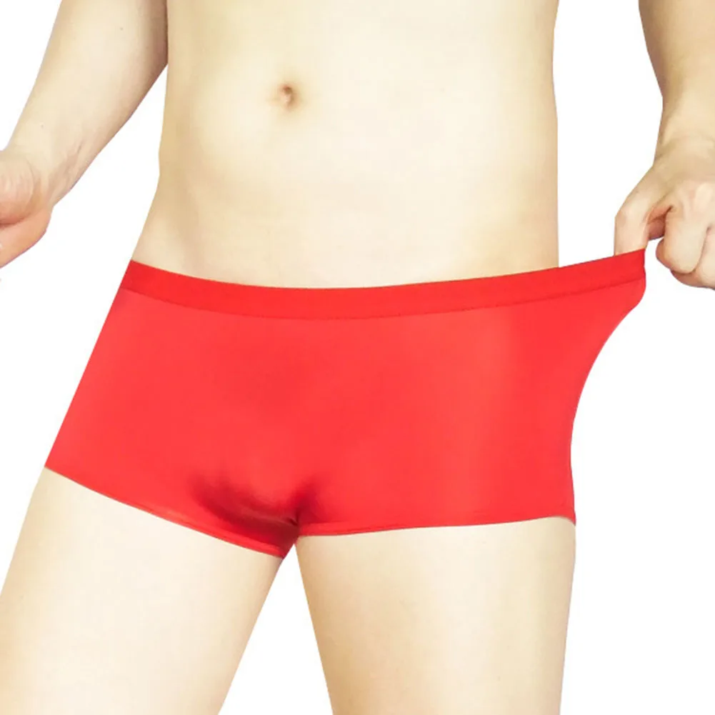 

Sexy Men Low Rise Bikini Boxer Briefs Breathable Underwear Quick Dry Panties Sissy Bulge Pouch Underpants Male Elastic Lingerie
