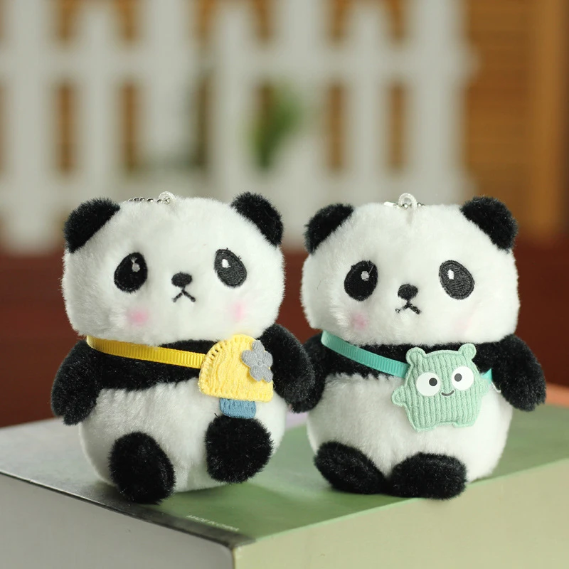 

1pc Cute Backpack Panda Keychain Plush Keychain Stuffed Keychain Bag Pendant Cup Purse Tote Backpack Panda Keyring