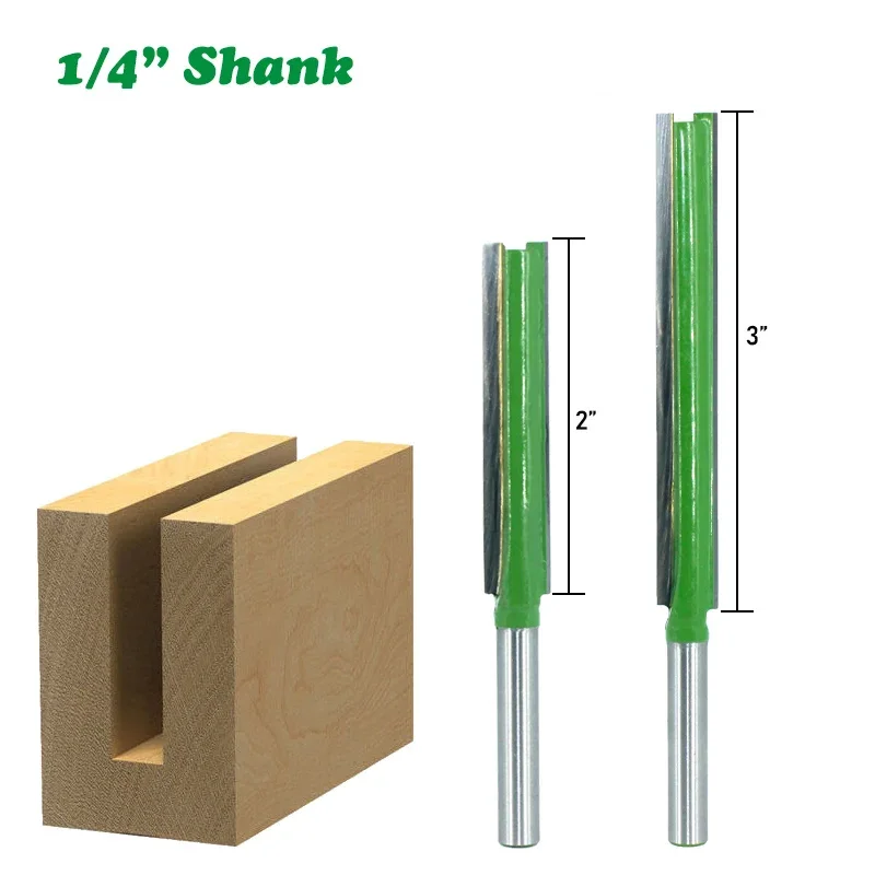 

1PC 1/4" 6.35MM Shank Milling Cutter Wood Carving Extension Long Straight Trimming Router Bit Milling Cutter Wood Edge Cutting