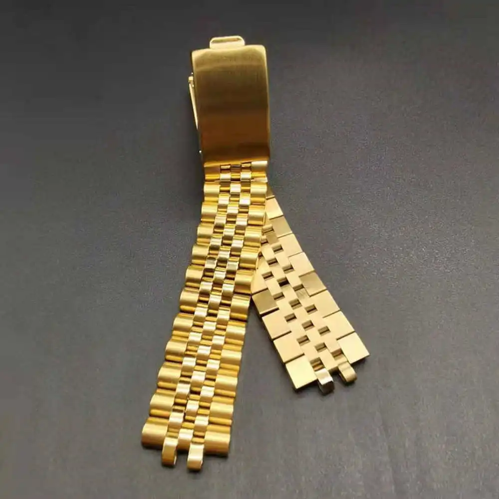 316L 18mm 19mm 20mm Stainless Steel Sliver Gold Jubilee Watch Strap Band Bracelet Compatible For Skx Watch