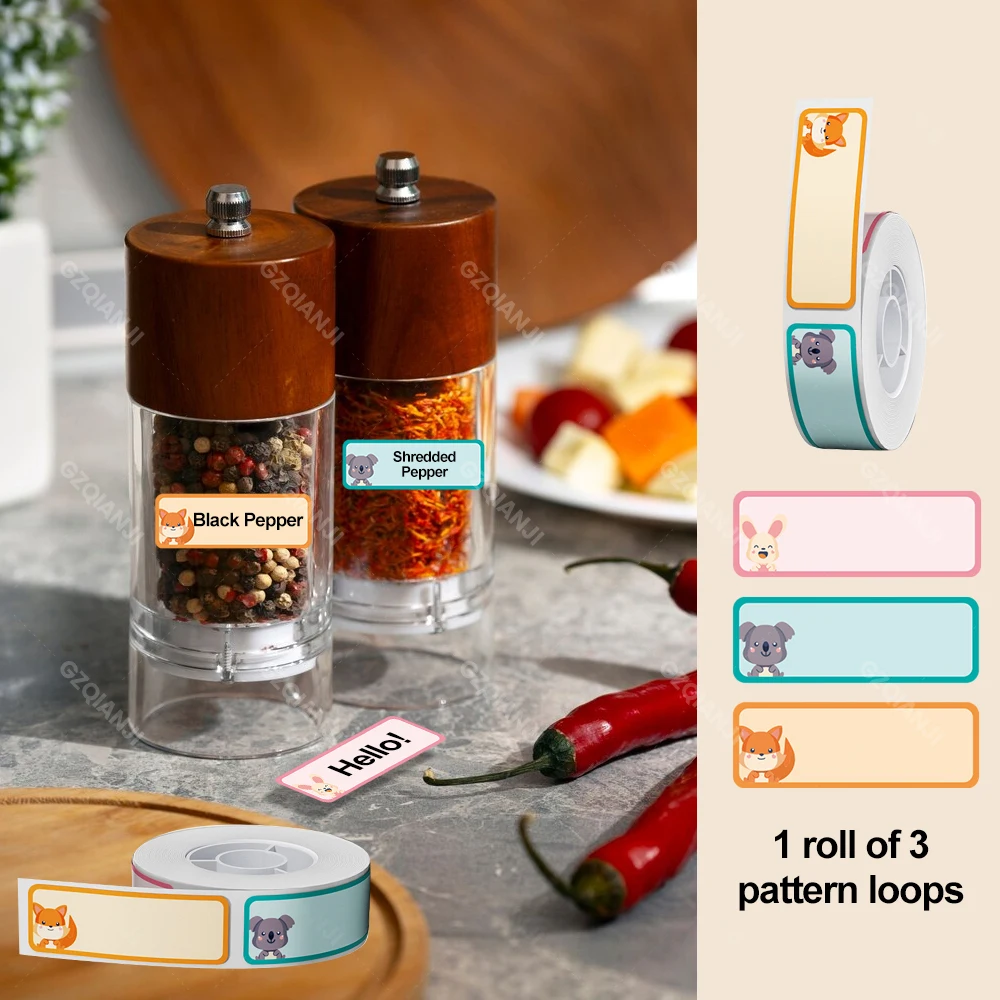 Waterproof Flower Pattern For Niimbot D110/D11/D101 Smart Portable Label Printer Thermal Label Paper Stickers Fast Printing