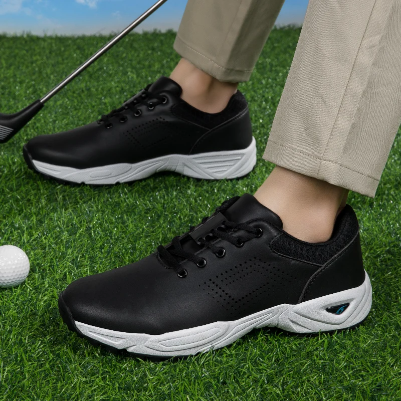 Men's Golf Shoe Outdoor Lightweight Golf Shoe Golf Player Classic Men's Comfort Training Shoe Size 40-46