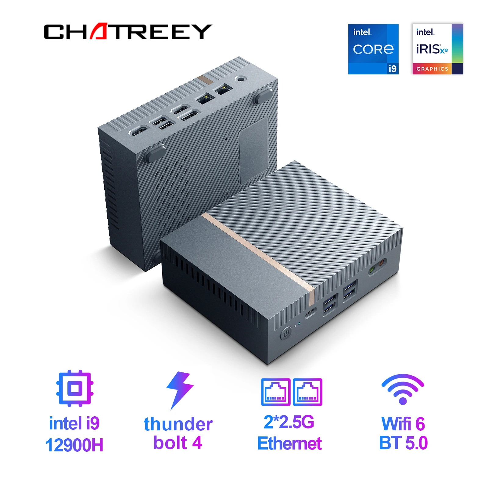 Chatreey miniPC IT12 Core i9-13900HK 新同品 IT12 Mini PC Gaming Desktop Computer Intel i9 13900HK/12900H