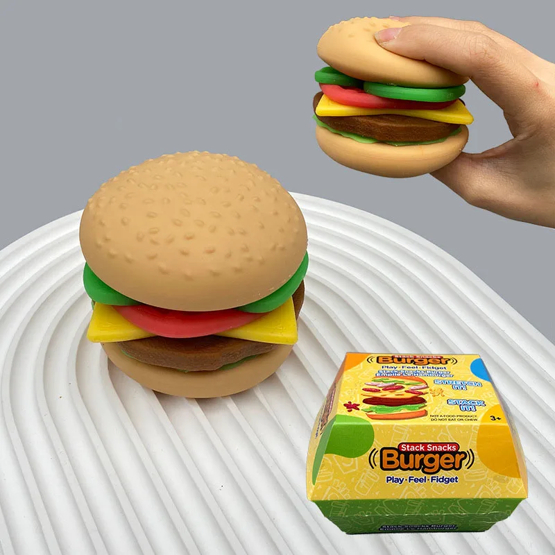 

Декомпрессионная игрушка «гамбургер», комбинированная игрушка «сделай сам» из термопластичной резины, игрушка-сжималка с захватом, офисные игрушки, ручные игрушки