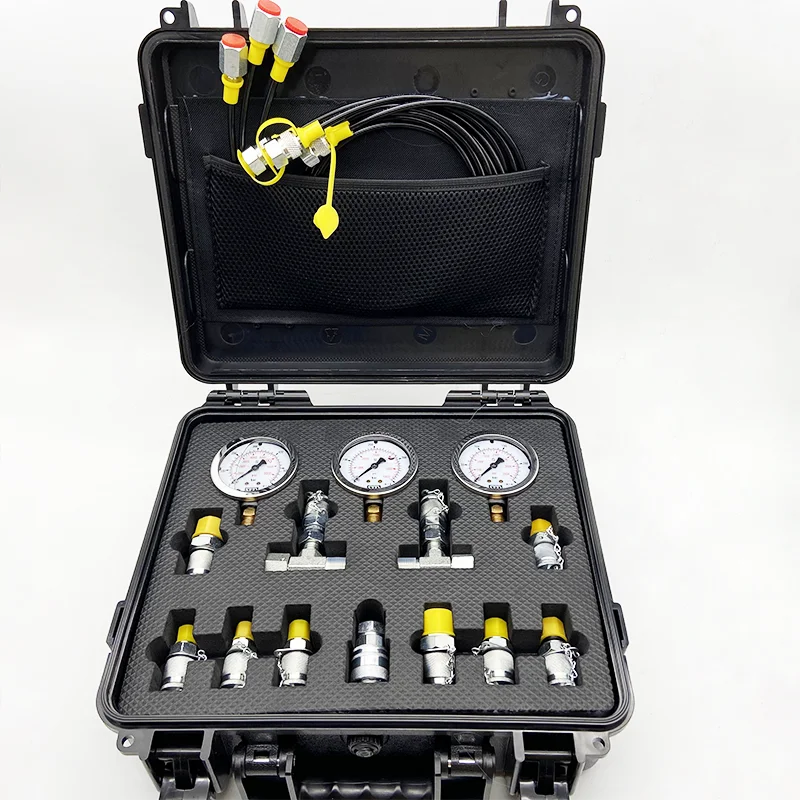 

High precision hydraulic oil pressure gauge hydraulic gauge,test hose, test toolkit Excavator Hydraulic pressure measuring box
