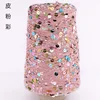 500g /1300M DIY Hand Knitting Cotton Yarn 3mm+6mm Sequins Yarn DIY for Woman Woollen Sweater Hat Scarf 2