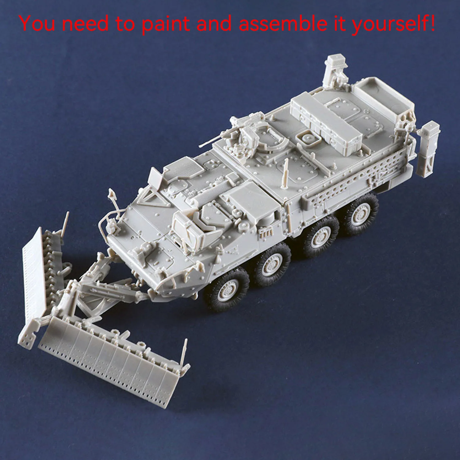1/72 07427 Trumpeter M1132 Stryker Ingenieur-Truppfahrzeug mit SMP AMP Oberflächenminenpflug Teile Statischer DIY-Modellbausatz zum Bauen – Detail 9