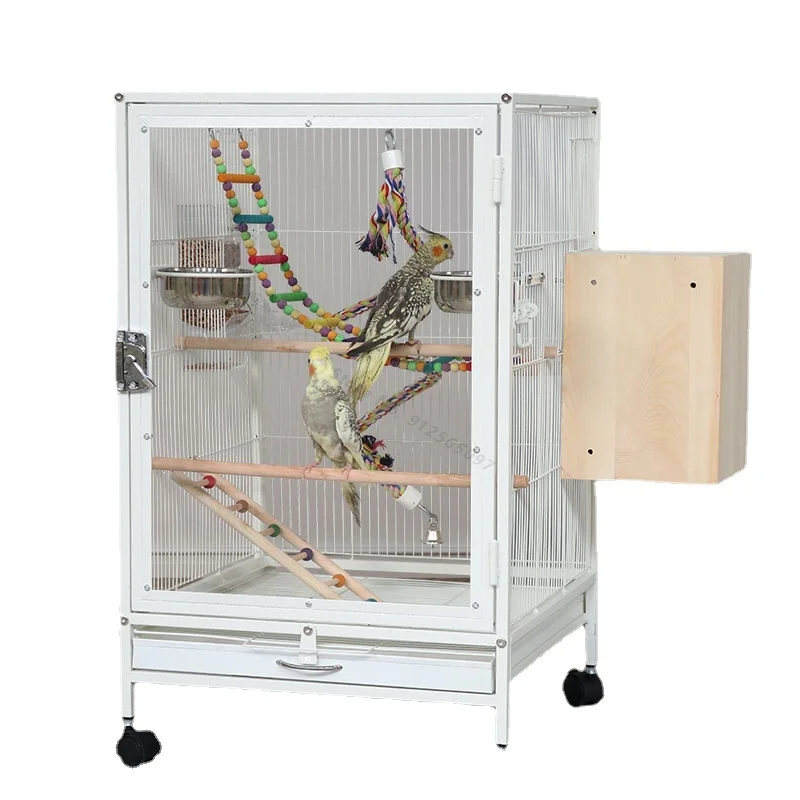 Hollow luxury large villa large pet parrot birdcage home breeding birdcage accesorios para pajaros  bird cages