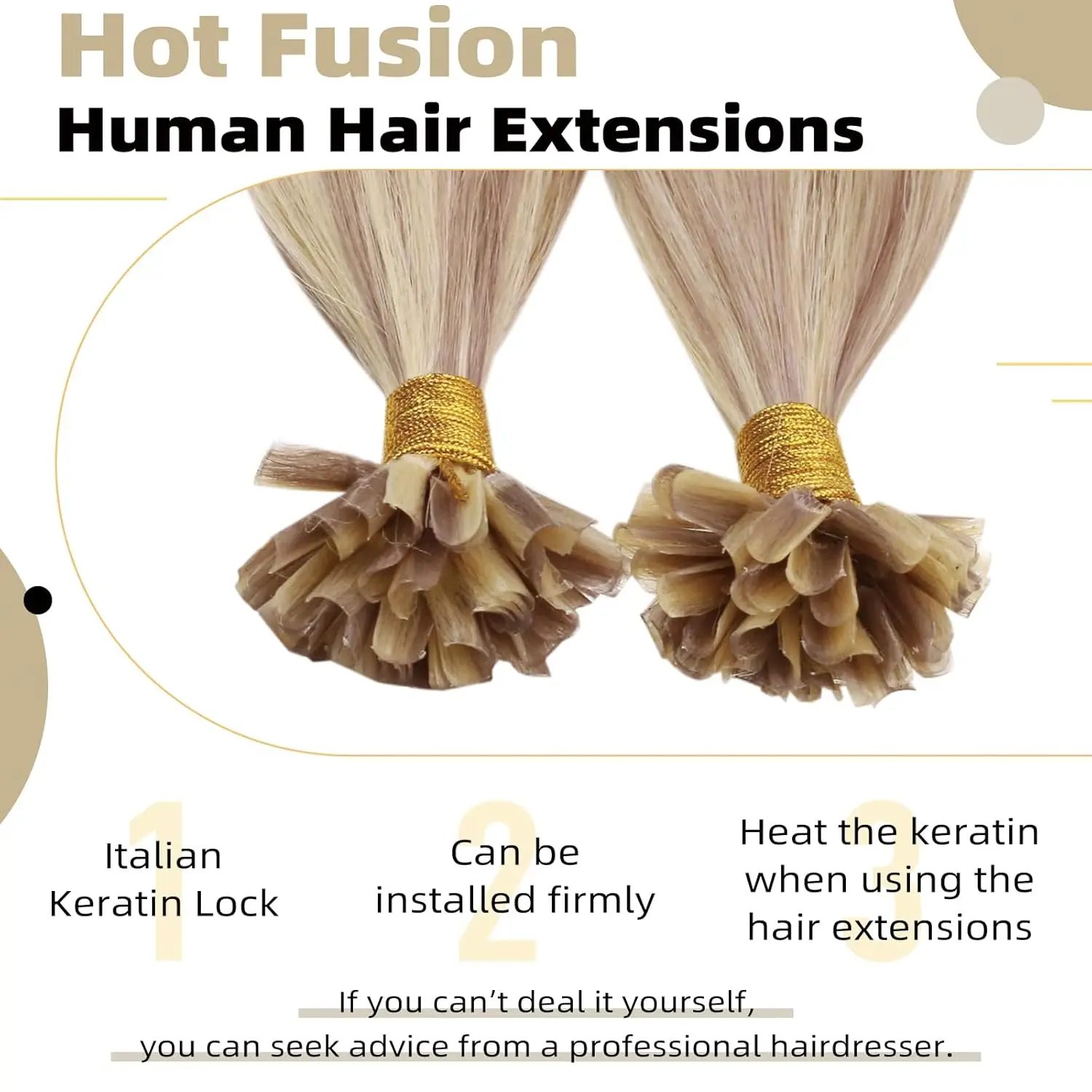 Capsule per extension per capelli Ugeat U Tip, cheratina pre-incollata, extension per capelli umani veri, 1 g/s, 100 g, macchina per capelli Remy - immagine 4
