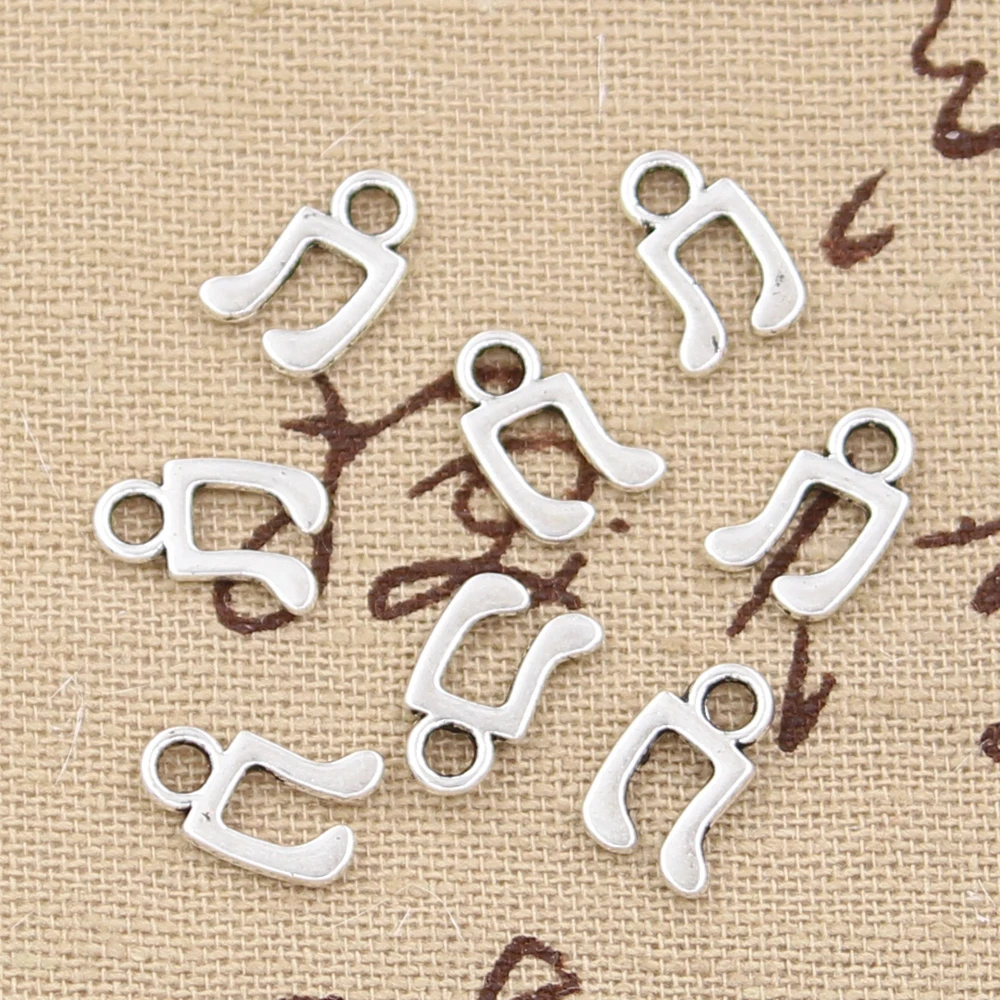 

50pcs Charms Musical Note 11x7mm Antique Silver Color Pendants Making DIY Handmade Tibetan Finding Jewelry