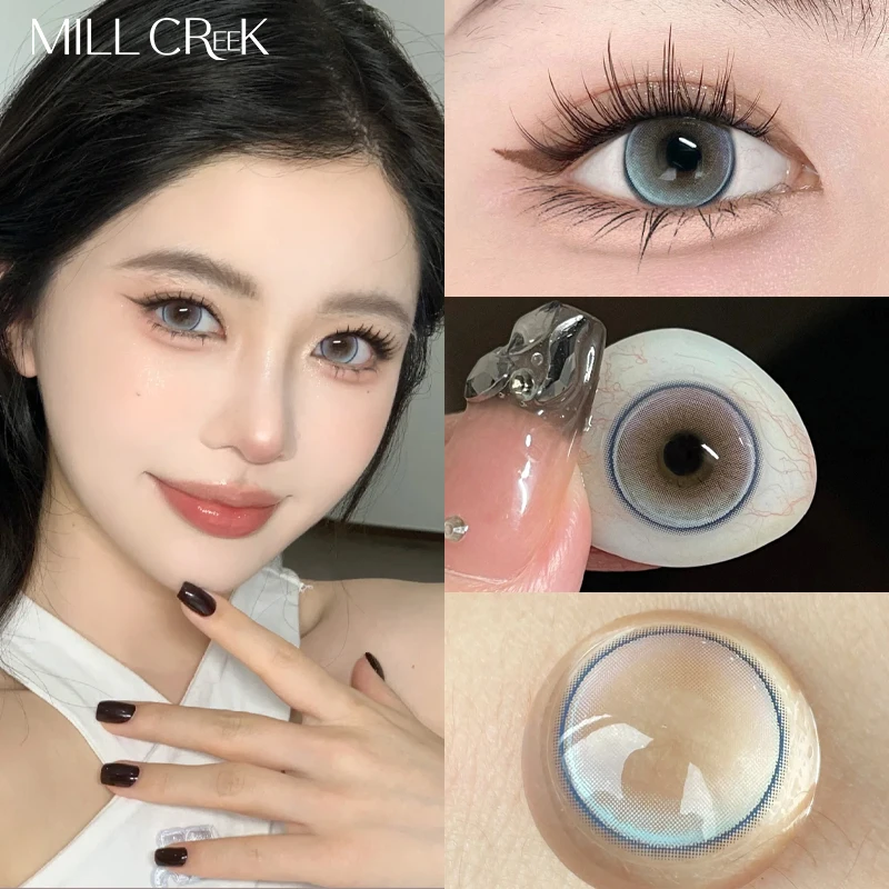 Mill Creek зеленый ремень для контактных линз класс 14,5 мм Большой Глаз неизвестная серия серый GDIA: 14,2 мм 1 год использования мягкий гидрогель WT: 40%