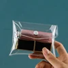 1pc Pvc Transparent Makeup Brush Storage Bag Portable Mini Travel Button Coin Purse Waterproof Accessories Makeup Brush Bag 2