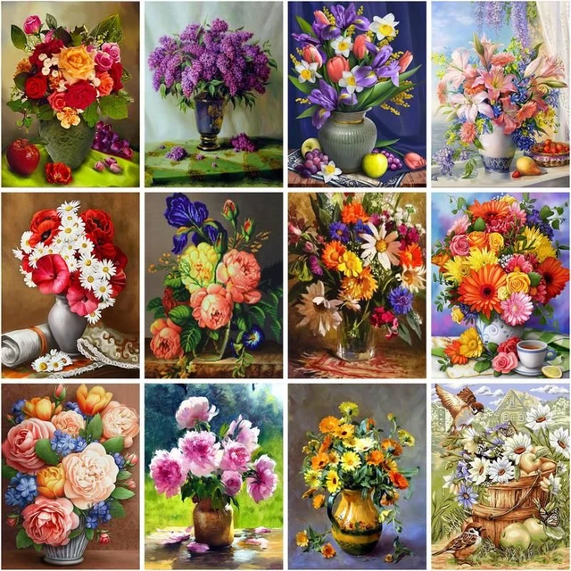 CHENISTORY Picture By Numbers For Adults Flower Acrylic Drawing Canvas Wall  Art Oil Painting By Number Diy Home Decoration Gift - AliExpress