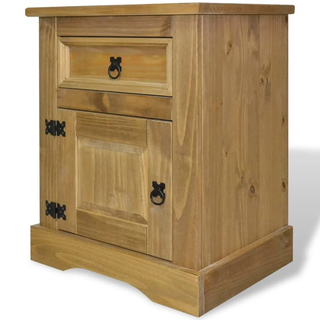 

Bedside Cabinet Mexican Pine Corona Range 20.9"x15.4"x26.4" Nightstand Home Furniture