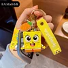 SpongeBob SquarePants Anime Figures Keychain Patrick Star Squidward Tentacles Bag Keyring Charm Kids Toys Birthday Gifts 2