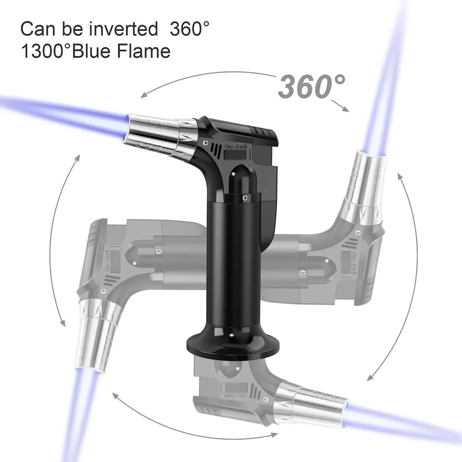 Portable Metal Flame BBQ Heating Ignition Grill Grill Kitchen Spray Gun Adjustable Cooking Butane Gas Spray Gun WindproofLighter 3