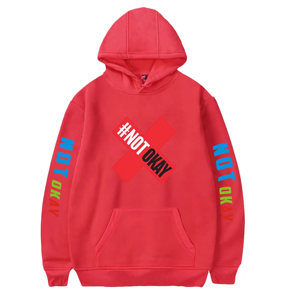 Not Okay 2022 Movie Unisex Long Sleeve Hoodie Women Men Sweatshirt Casual Style American New Film Fashion Clothes