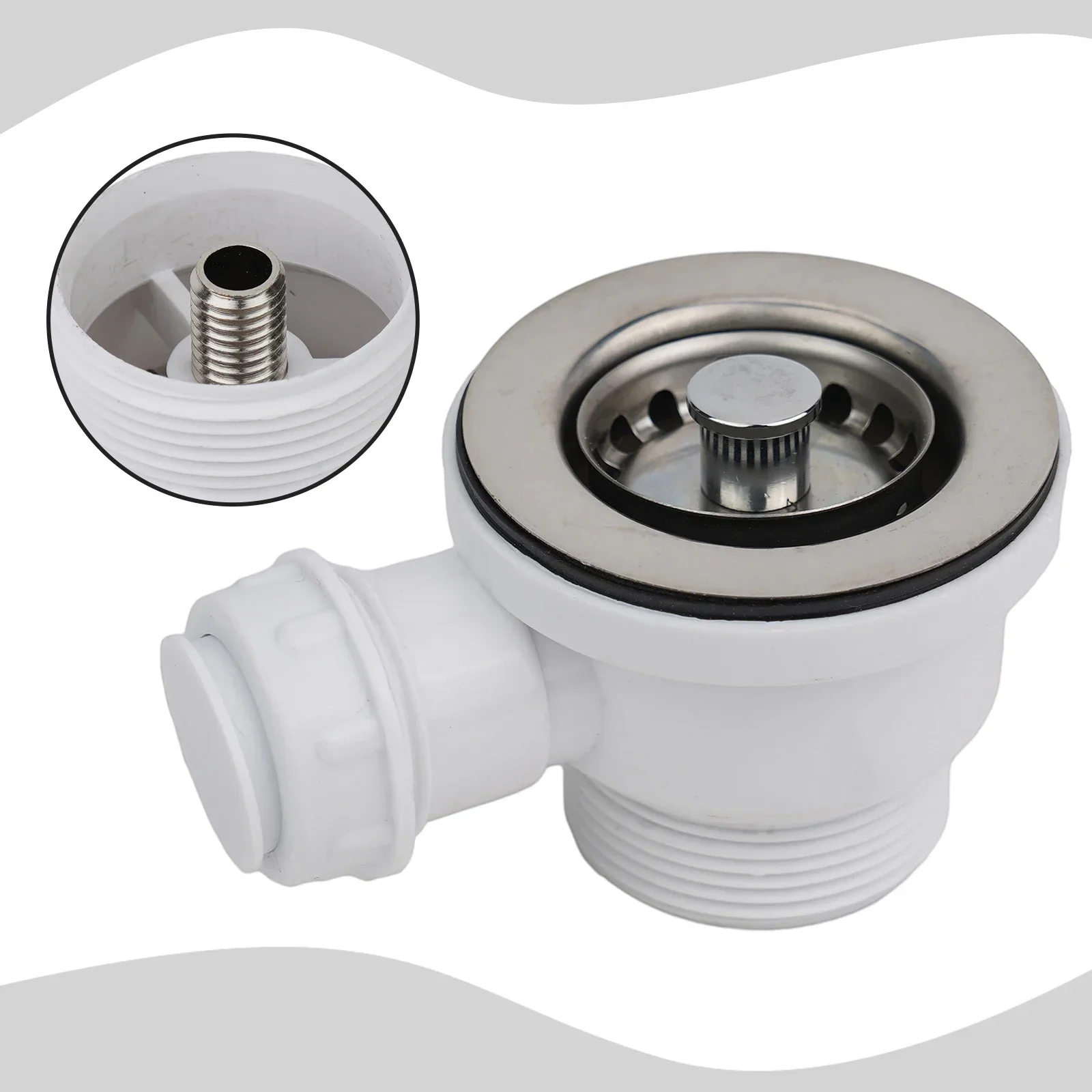 Stainless Steel Kitchen Sink Strainer Drain 70mm Drainer Sinks Accessories Anti-clogging Kitchen Fixture Accessories 1pc